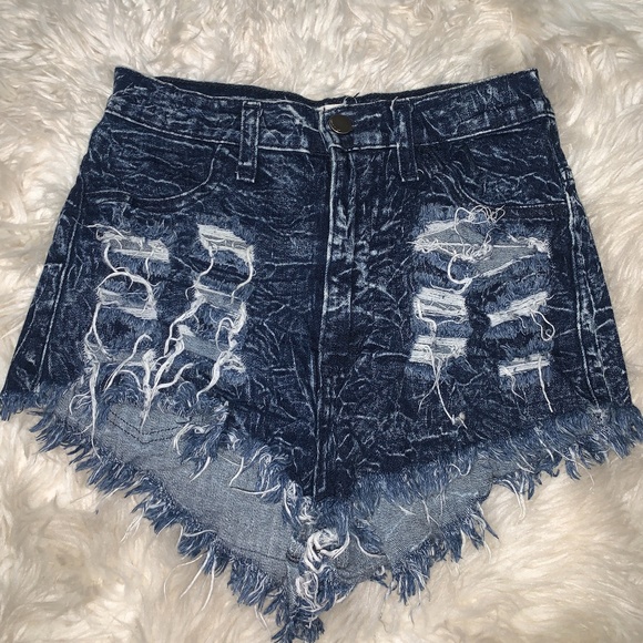 Denim Super High Waist Women’s Shorts - Picture 1 of 3